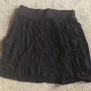 Black mini skirt